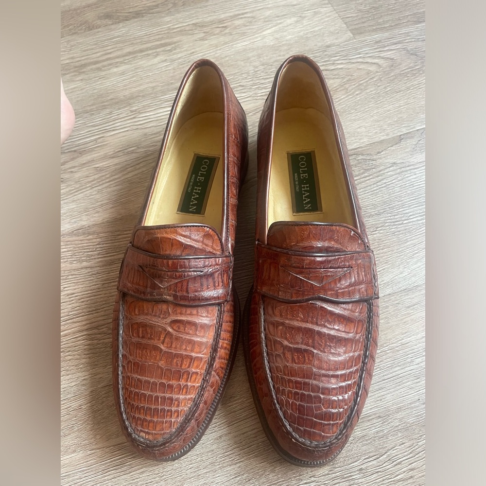Cole haan made in Italy mens loafers brown